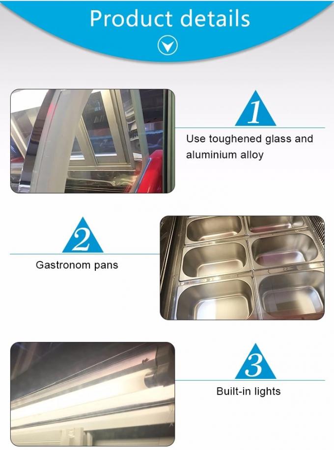 380L Capacity Ice Cream Showcase Freezer With Digital Temp.Controller