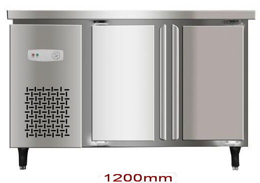 China 200L Double Door Saving-energy Low Noise Stainless Steel Commercial Freezer, Kitchen Undercounter Refrigerator supplier