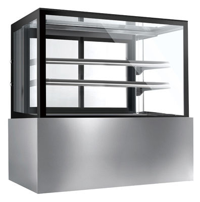 China Single Temperature Refrigerated Cake Display Cabinets Excellent Humidity Control,1200mm Length with Two Shelves supplier