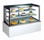 Commercial Fan Cooling Refrigerated Cake Display Cabinets Steam For Humidification