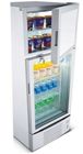 228L upright double door double temperature display beverage cooler/beverage showcase/commercial fridge