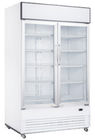 1010L upright double door no frost fan cooling display beverage cooler/glass door chiller/beverage showcase