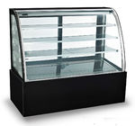 600L Fan Cooling Cake Refrigerator, 220V-240V/50Hz Refrigerated Display Cabinet with 1800mm Length and Three Shelves