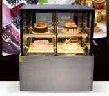 Right Angled Fan Cooling Refrigerated Cake Display Cabinets Low Consumption with 900mm Length