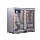 198L Double Doors Stainless Steel Back Bar Cooler Auto Defrost Type With Easy Cleaning Gasket