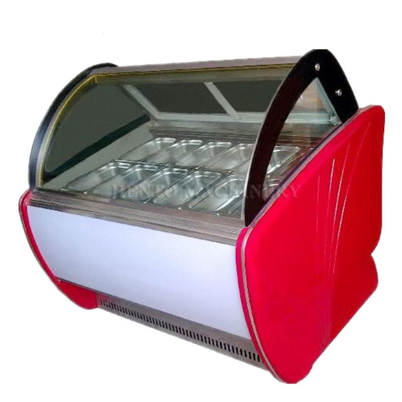 24℃ Degree Ice Cream Showcase Freezer Intelligent Precise Temperature