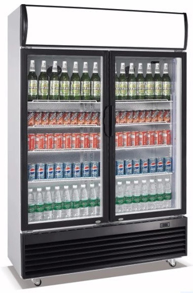 2 door display fridge