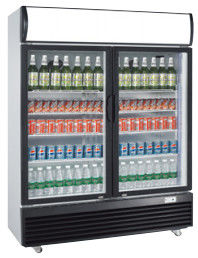 630l Veritcal Double Door Defrost Direct Cooling Display Beverage