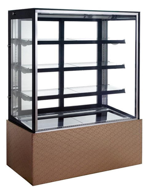 Stainless Steel Base Refrigerated Cake Display Cabinets Fast Refrigeration 510l 1200mm Three Layers Cake Showcase