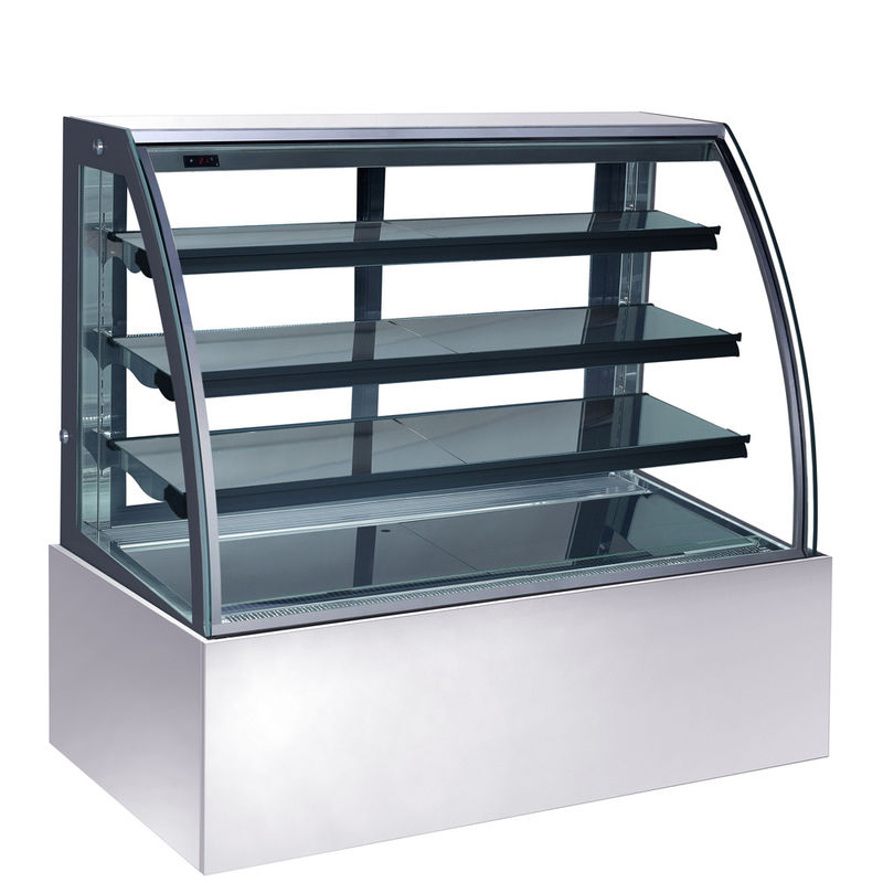 Portable 270L Refrigerated Cake Display Cabinets Deluxe Appearance With Marble Base with 900mm Length