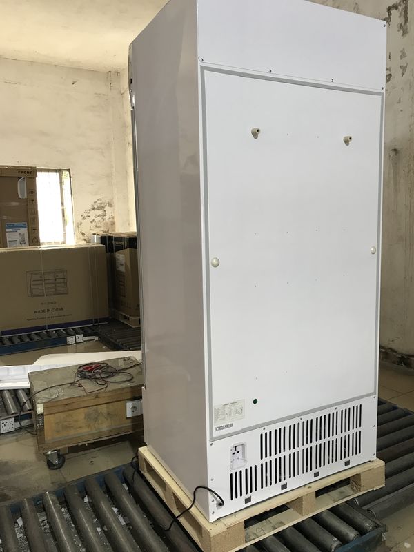 810l Upright Double Sliding Door No Frost Fan Cooling Display