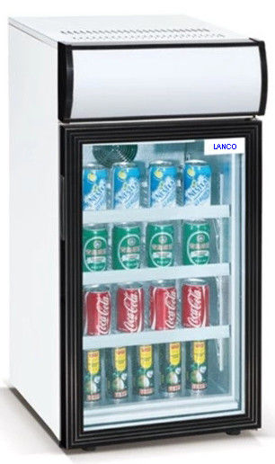 50L Saving-energy Mini Display Fridge / Small Showcase / Countertop Mini Display Cooler with Advertising Light Box