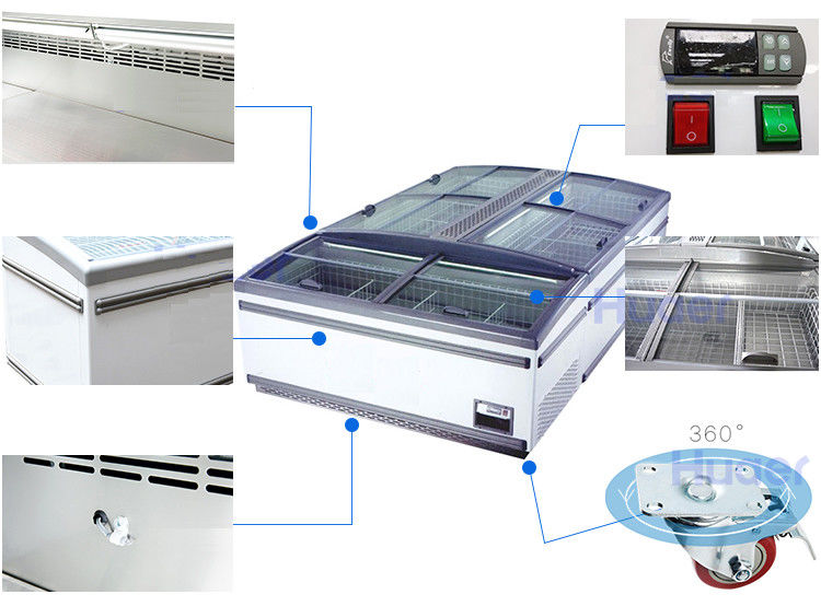 850l Commercial Chest Freezer Manual Defrost Type R600a Refrigerant