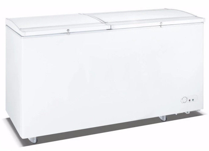 Low Power Top Open Double Solid Door Commercial Deep Freezer For Food Meat Ice Cream 858l