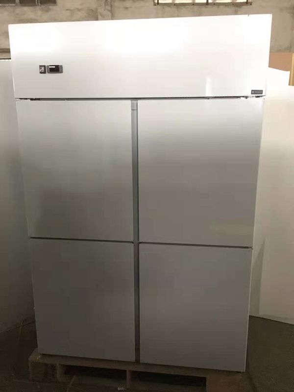 Glass Door Commercial Kitchen Refrigerator 500L Capacity Free Standing Installation,Stainless Steel Kitchen Freezer