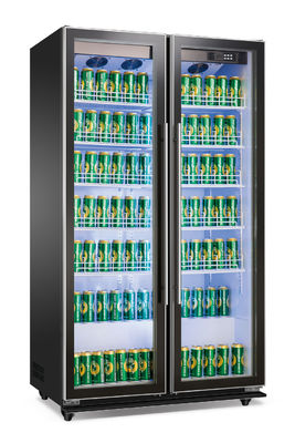 2 Doors Beverage Merchandiser Cooler 5 Shelves Electric Upright Wine Refrigerator