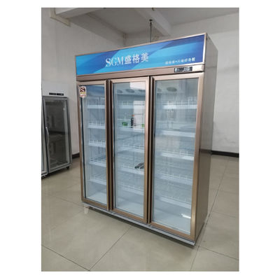 Versatile Sliding Door Display Fridge Chiller Upright with Automatic Defrost