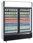 630L veritcal double door defrost direct cooling display beverage cooler/softdrink cooler/beverage showcase