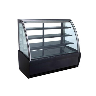 Fan Cooling Stainless Steel Base Refrigerated Cake Display Cabinets 500L Capacity With Sliding Door with 1500mm Length