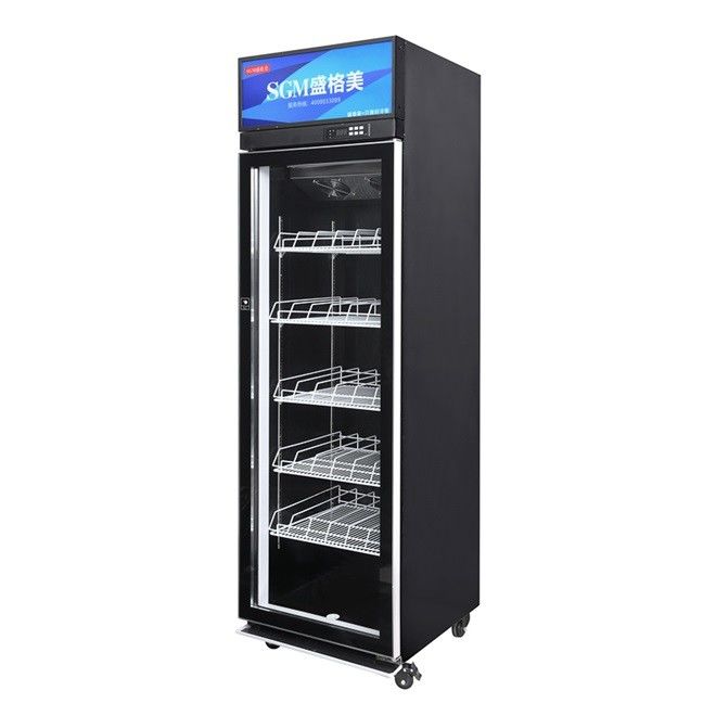 Luxury Single Glass Door Beverage Cooler Display Freezer Commercial 480L Capacity