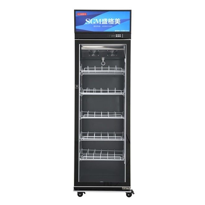 Luxury Single Glass Door Beverage Cooler Display Freezer Commercial 480L Capacity