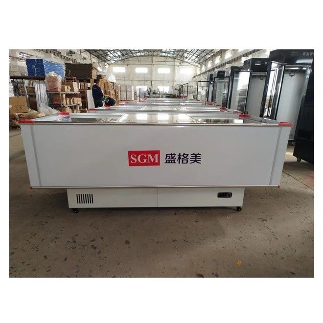 Island Undercounter Display Freezer For Ice Cream Galvanized Plate Body