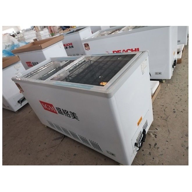 Custom Seafood Display Chiller Island Frozen Fish Display Chiller