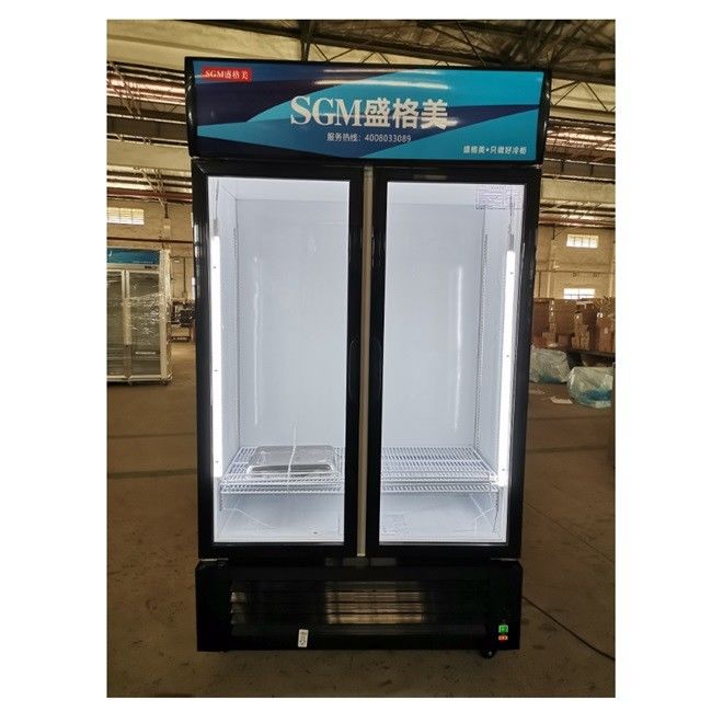 Beverage Upright Commercial Fridges Display Glass 2 Door Upright Cooler