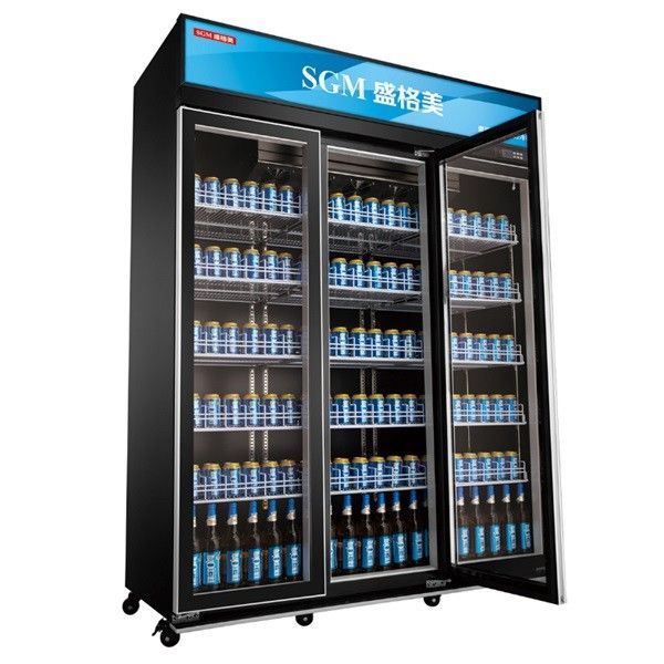 Refreshing Beverage Showcase Freezer 1840L Large Commercial Beer Coolers