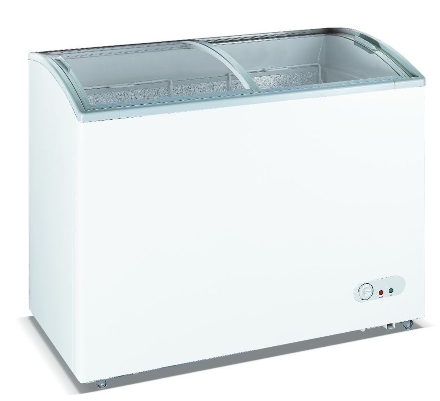 335l Commercial Ice Cream Chest With Top Open Sliding Curved Glass Door 335l Commercial Ice Cream Chest With, Commercial Sliding Glass Door Freezer