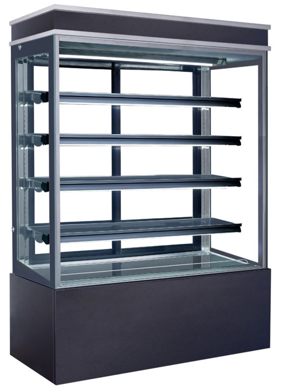 960L Refrigerated Cake Display Cabinets Full LED Light For Each Deck with 1500mm Length and Four-layers Shelves