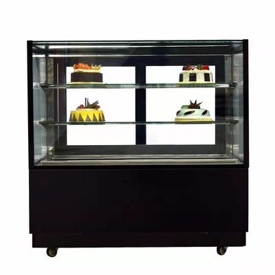 Single Temperature Refrigerated Cake Display Cabinets Excellent Humidity Control,1200mm Length with Two Shelves supplier